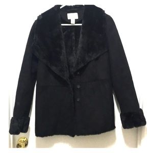 Fur and suede jacket